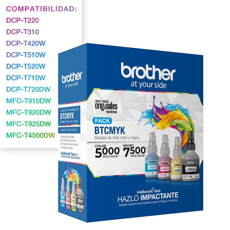 Pack 4 Colores Bt5001 Cmy + Btd60