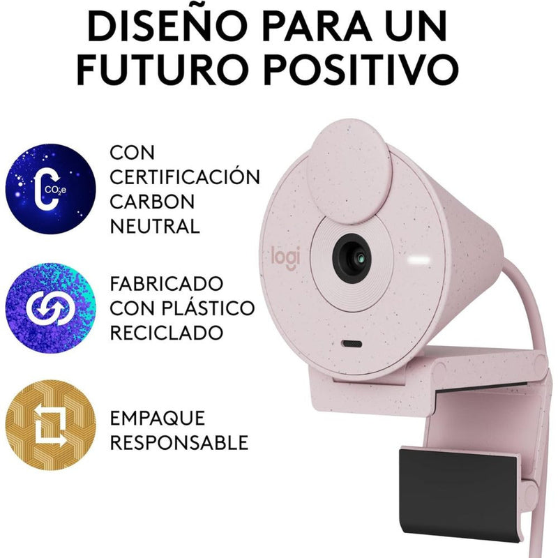 Cámara Web Brio 300 Full Hd 30Fps 2M 70° Usb-C Rosado