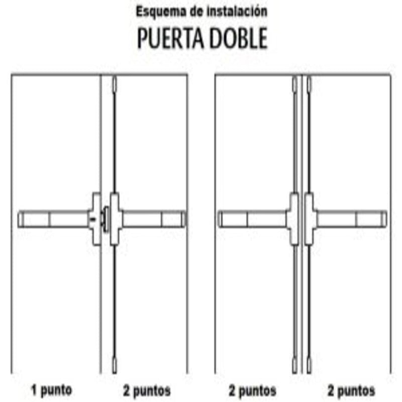 Barra Antipánico serie 300 Push-2P.