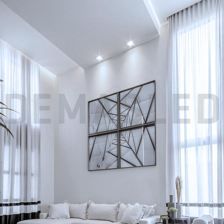 Panel LED cuadrado blanco, 22.3x22.3cm 18W 1440Lumen Frio de Embutir Para Interiores