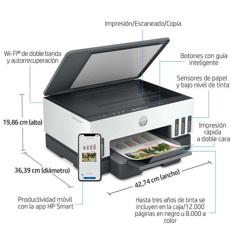 Multifuncional Smart Tank 720 Wifi Duplex 6Uu46A