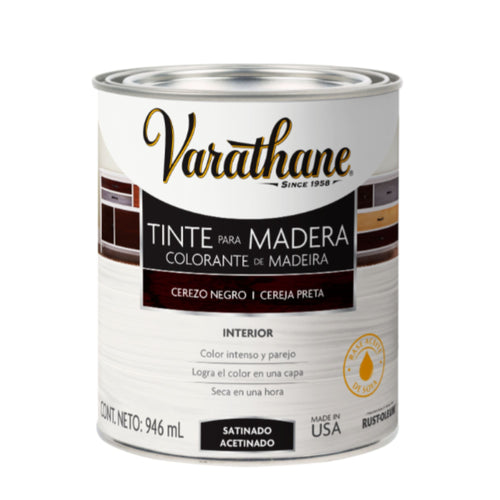 Tinte para Madera Satinado 946ml Negro - Varathane