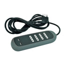 Alargador Zapatilla 4 posiciones y 2 USB Negro 3mts - Lexo