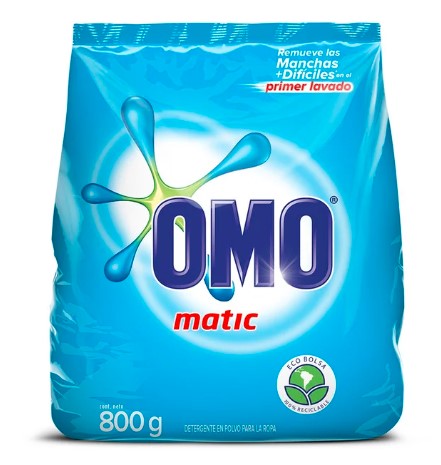 Detergente Polvo Omo Matic Multiaccion 800Gr