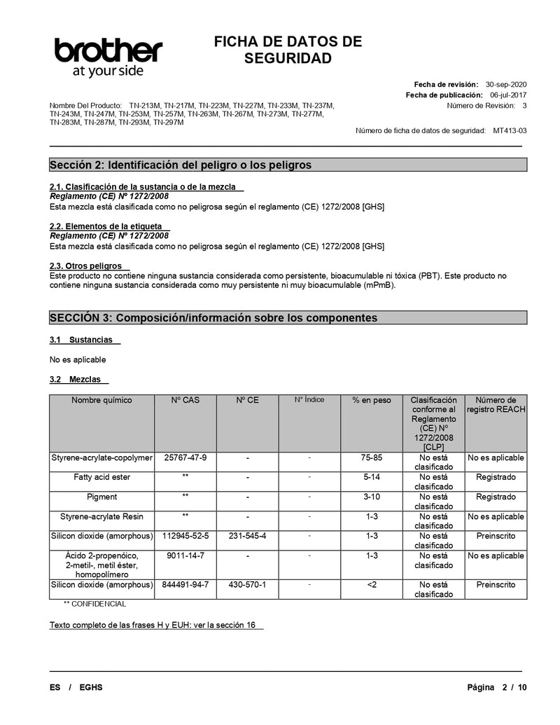 Tóner Tn217M Magenta 2300 Paginas