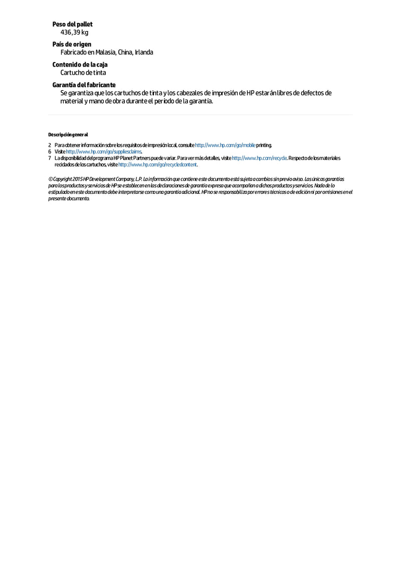 Cartucho F6V29Al 664 Negro Hasta 120 Páginas