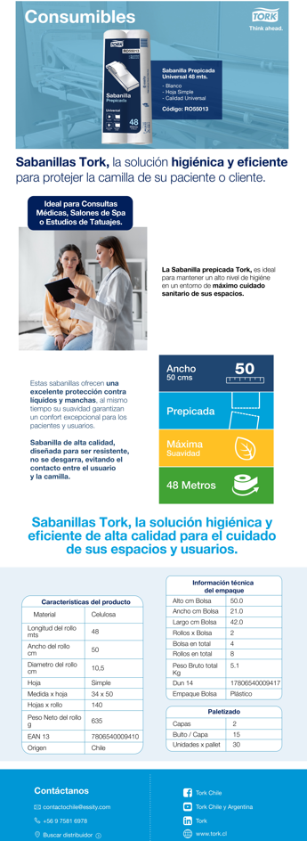 Sabanilla Médica Hoja Simple 2x48 Mt