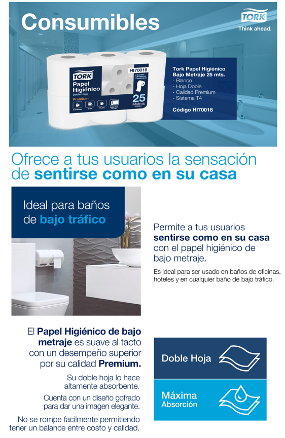 Papel Higiénico Premium Doble Hoja 6X25 Mt
