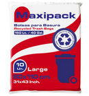 Bolsa Basura Plana 80x110 Cm 25 Micrones 10 Un