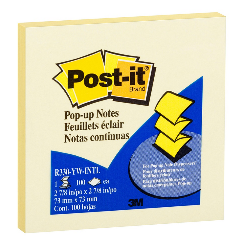 Nota Adhesiva 1 Un X 100 Hojas 7.3 X 7.3 Cm Amarillo Zr 330