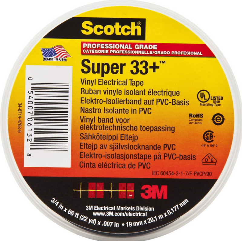 Cinta Aislante Electrica 19 Mm 20 Mt Scotch Super 33