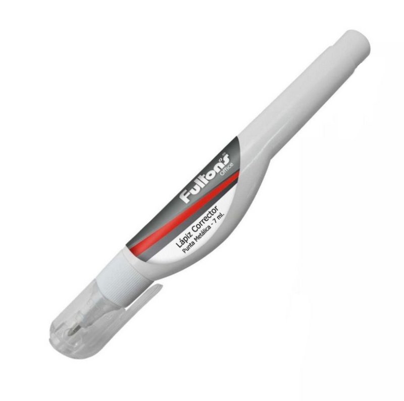 Corrector Líquido Lápiz Punta Metálica Blanco