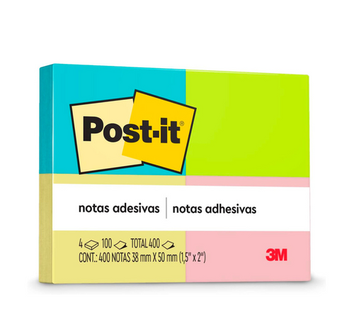 Nota Adhesiva 653 100 Hojas X 4 Un Neón