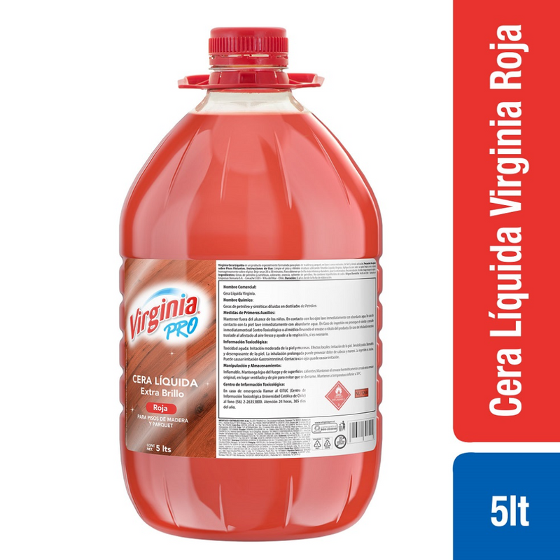 Cera Líquida Piso Madera Roja 5 Lt