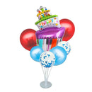Set Pedestal 101Cm+7 Globo Feliz Cumpleaños
