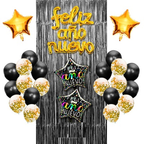 Set Cortina/Globo Feliz Año Nuevo Golden