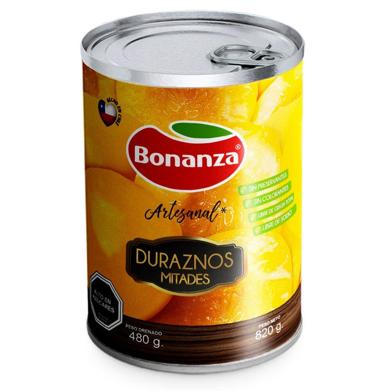 Durazno Mitades 820 Gr BONANZA 