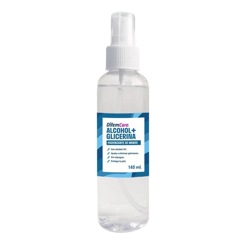 Alcohol Líquido Spray Glicerina 140 Ml CUIDADO PERSONAL Y SALUD DIFEM CARE 