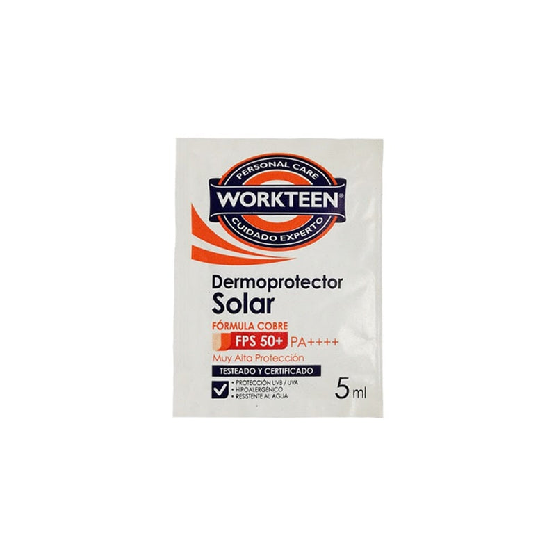 Protector Solar Fps 50+ Sachet 1000 Un WORKTEEN