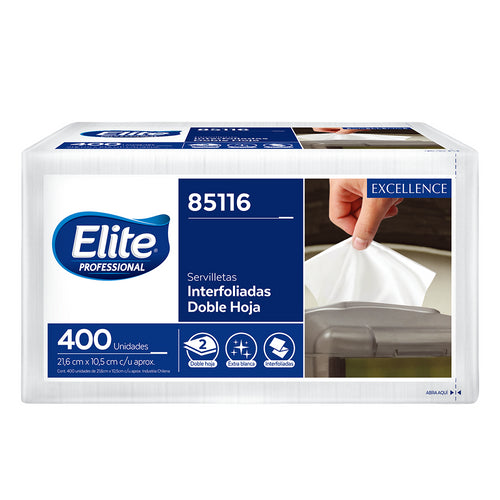 SERVILLETA INTERFOLIADA DOBLE HOJA 400 UNIDADES PRO EXCELLENCE