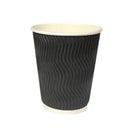 Vasos Polipapel Protector Corrugado Color Negro Bebidas Calientes 14 Oz 25 Un