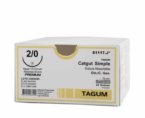 DM 3 CATGUT SIMPLE 0 HR 40 - 70 CM -CAJA X 24 UN