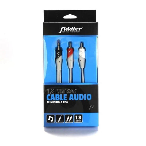 Cable audio Y Mini Jack (3.5mm) a RCA 1.8mts 
