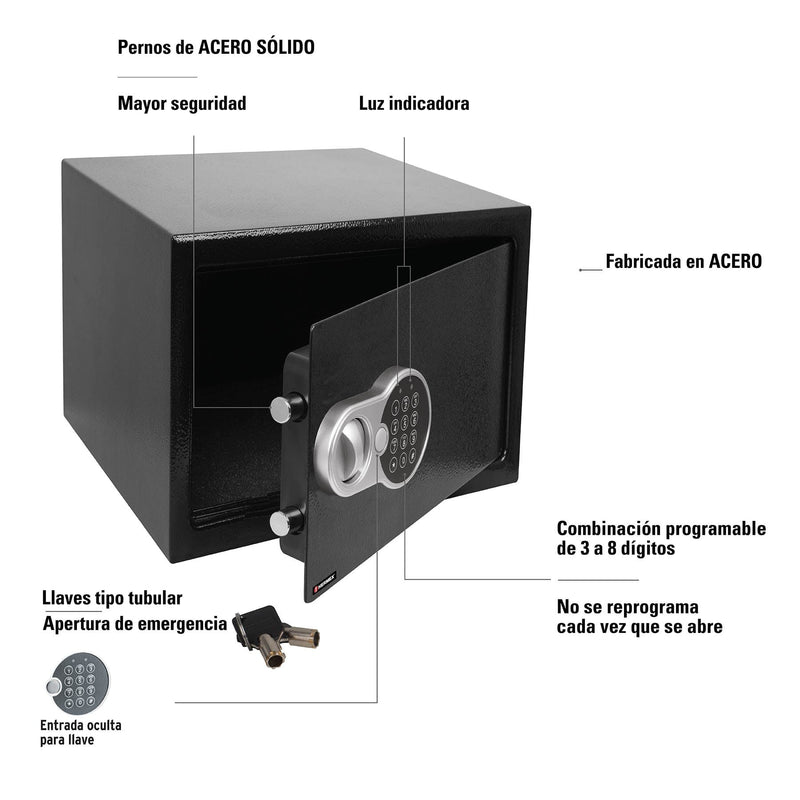 Caja fuerte digital con llave – Do it Center