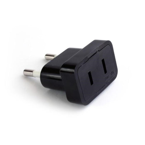 Adaptador Pata Plana 2P Negro