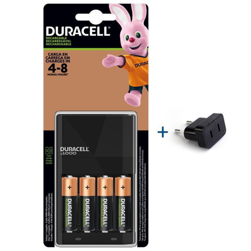 Cargador y Pilas Recargables (Incluye Adaptador) 4un. AA 