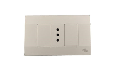 Enchufe simple 10A Blanco K-P03 