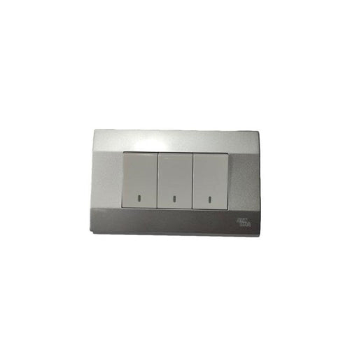 Interruptor triple 9/32 10A Plata K-P03 