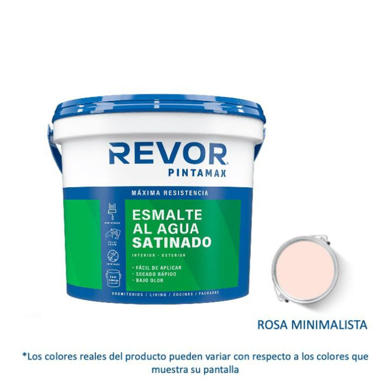 Esmalte al Agua Satinado Pintamax 1 Gl (3.78lt) Rosa Minimalista 