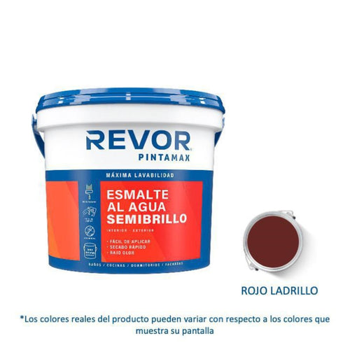 Esmalte al Agua Semibrillo Pintamax 1 Gl (3.78lt) Rojo Ladrillo 