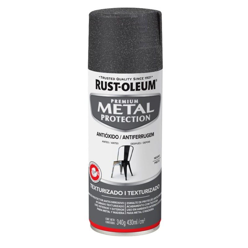 Pintura en Aerosol Metal Protection Texturado 340grs Negro 