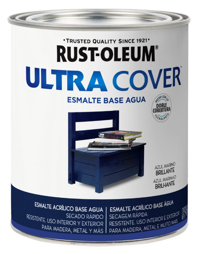 Esmalte al Agua Ultra Cover 946ml Azul Marino Brillante 