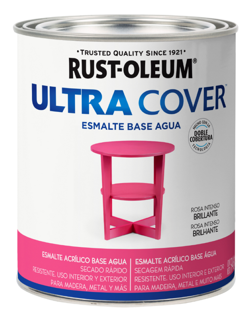 Esmalte al Agua Ultra Cover 946ml Rosa Intenso Brillante 