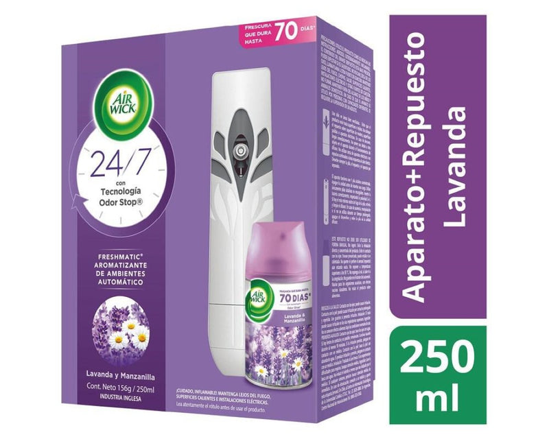 Desodorante Ambiental Automático Freshmatic Aparato + Repuesto 250ml Lavanda 