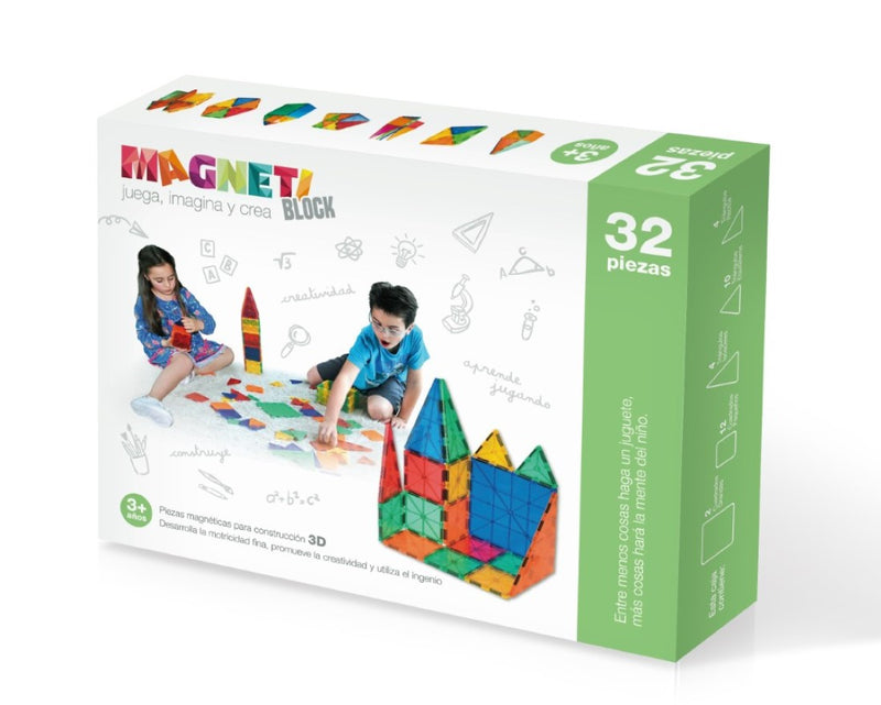 Juguete de bloques magnéticos 32 piezas 