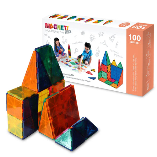 Juguete de bloques magnéticos 100 piezas 