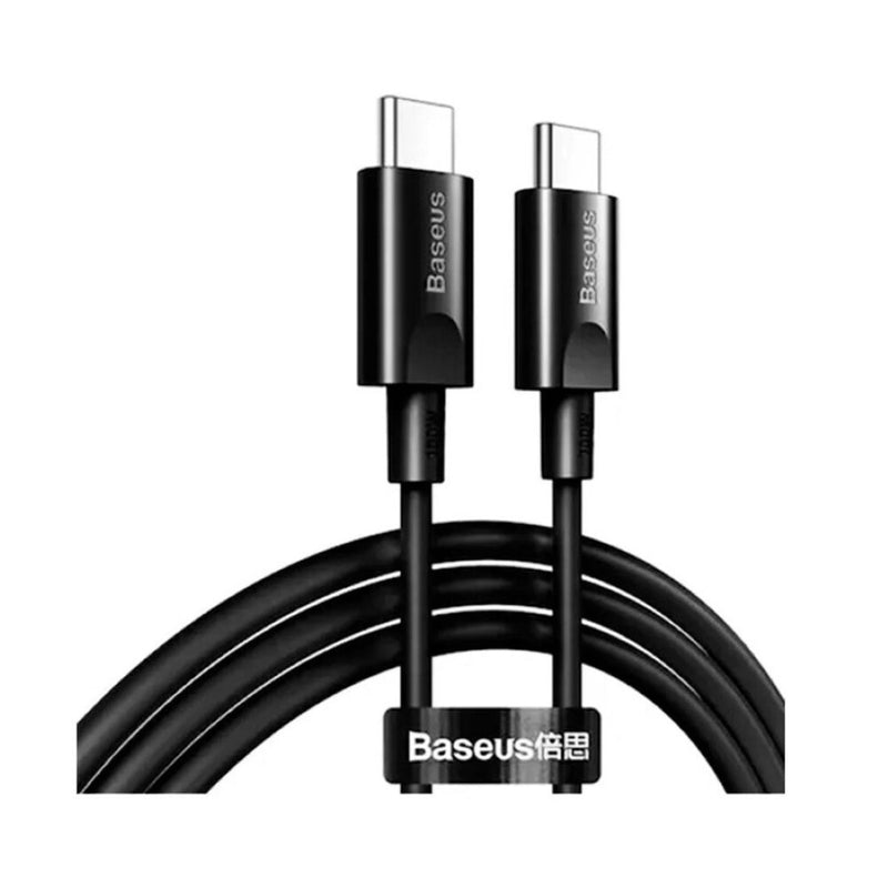 Cable para celular USB C a USB C 100W 1.5mts Negro 