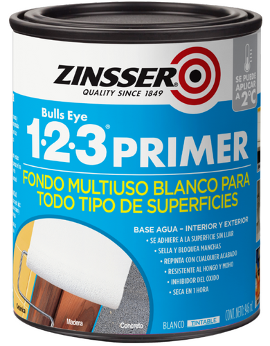 Imprimante 1-2-3 Primer Base Agua 946ml Blanco Mate 
