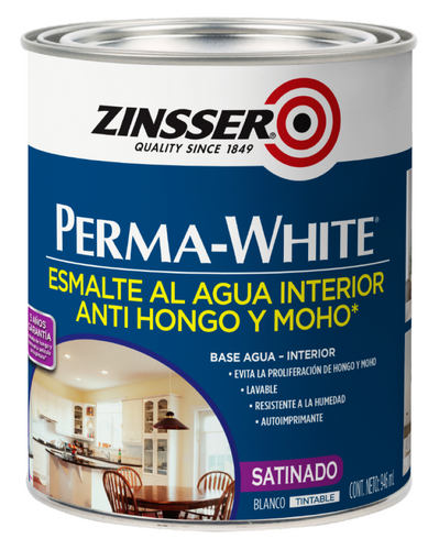 Esmalte al Agua Perma-White 946ml Blanco Satinado 