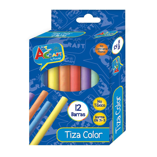 TIZA PARA PIZARRA 12 UN COLORES SURTIDOS (6852105273552)