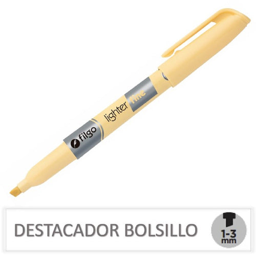 Destacador Bolsillo Amarillo Pastel