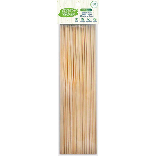 Brocheta Anticucho 40 X 5Mm 50 Pcs
