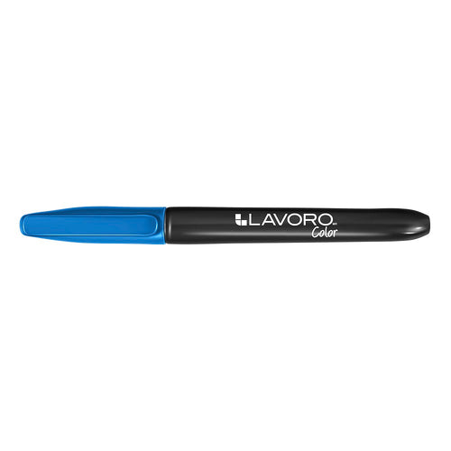 MARCADOR PERMANENTE PUNTA REDONDA AZUL METAL