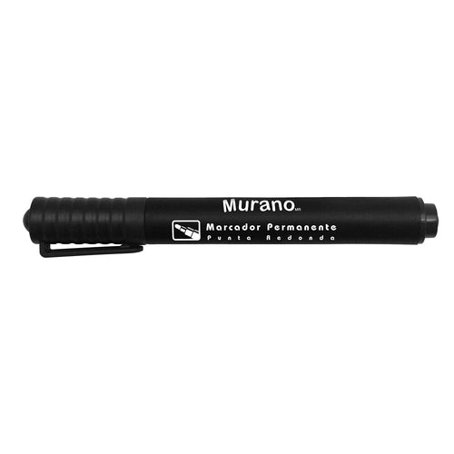 Marcador Permanente Punta Redonda Negro MURANO 