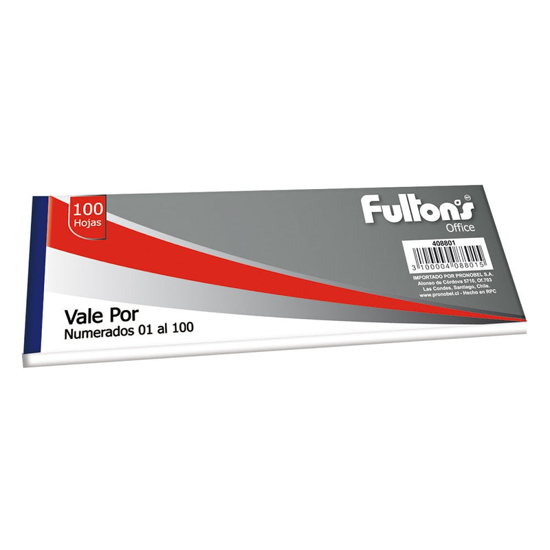 FORMULARIO VALE POR BLANCO 100 HOJAS (6852059431120)
