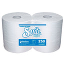 Toalla Papel Jumbo Hoja Simple 2 Rollos 250 Mt